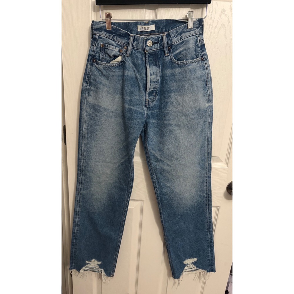 Moussy Vintage | Aripeka Wide Straight Jeans in Light Blue Sz 26 540HAC11-1051